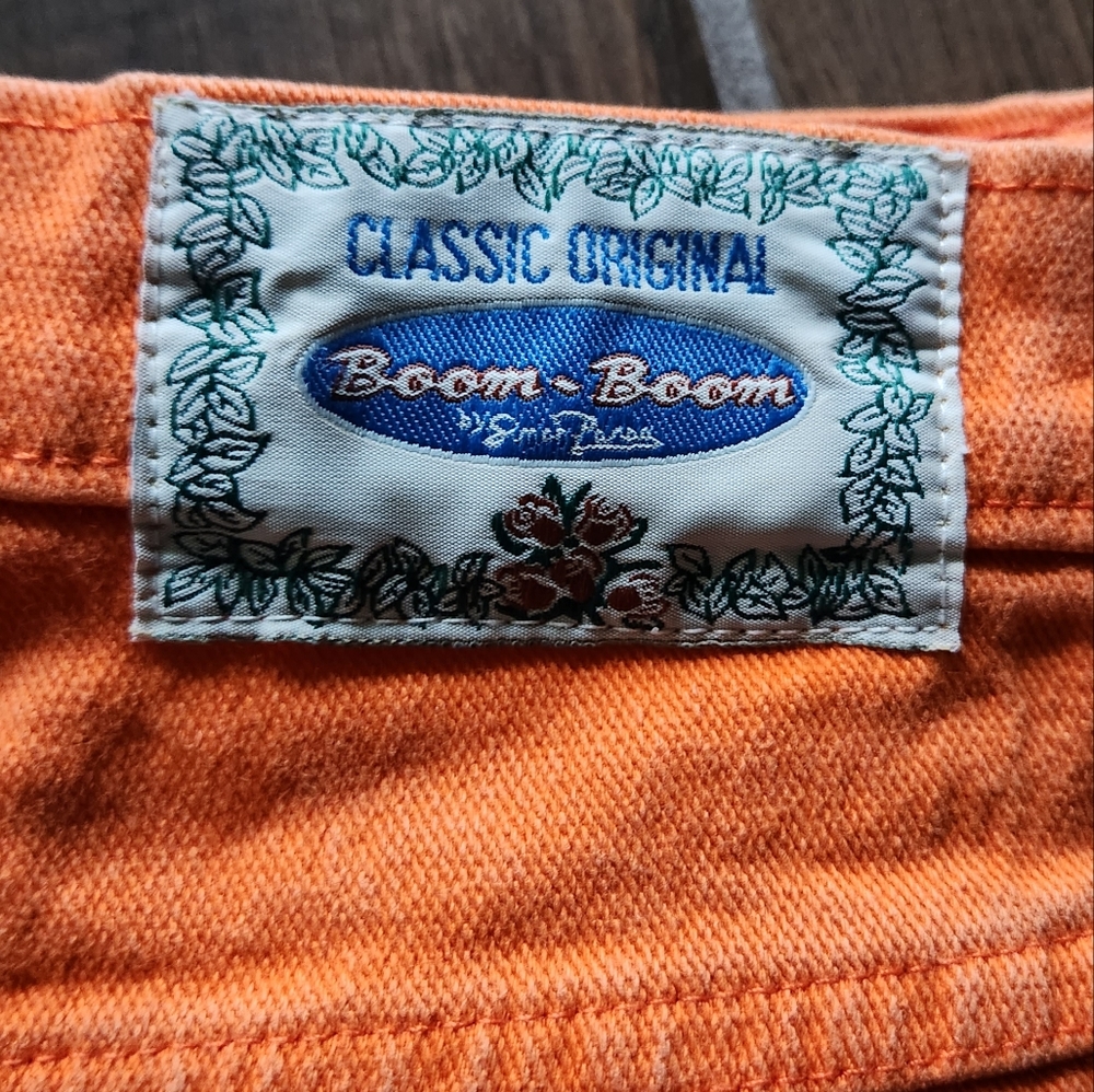 Vintage 90s Boom Boom orange jeans Hipster Skater Hipster Grunge Goth Streetwear - Picture 5 of 7